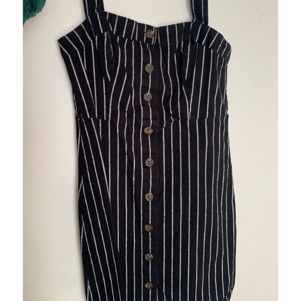 Black with white stripped sundress
